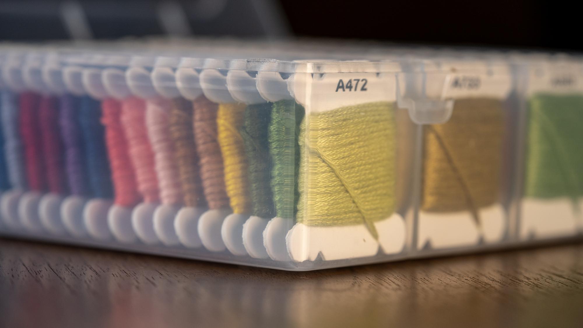 Sample embroidered swatches array