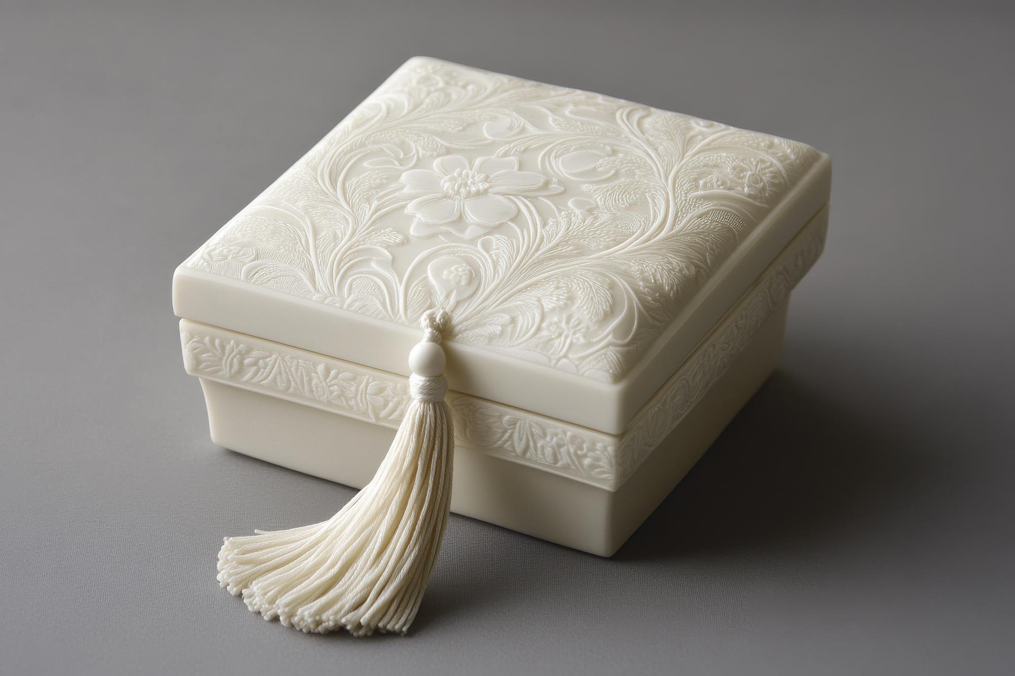 Limited edition embroidered gift box